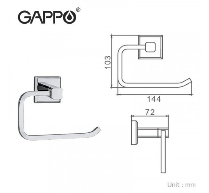 Паперотримач GAPPO G1903, хром