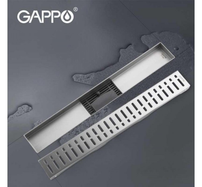 Трап для душу GAPPO G87007-3, 70х700 мм, нержавіюча сталь