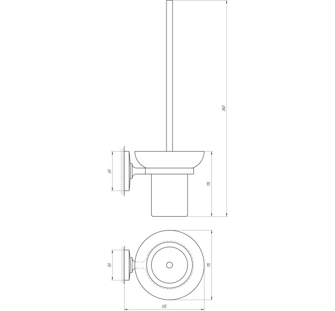 Йоржик настінний Perfect Sanitary Appliances RM1901