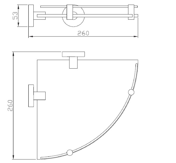 Полиця угловая Perfect Sanitary Appliances SP 8117