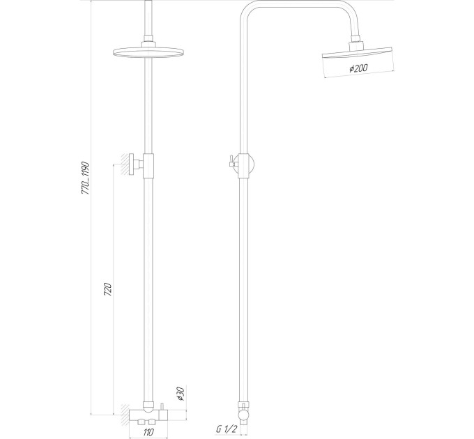 Душова колона Globus Lux LAZER GL-BAR-0101