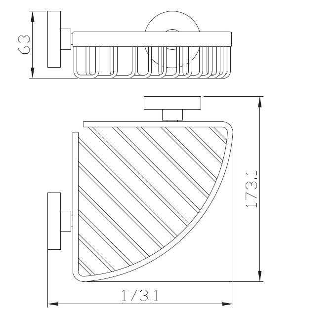 Полиця кутова Perfect Sanitary Appliances SP 8144