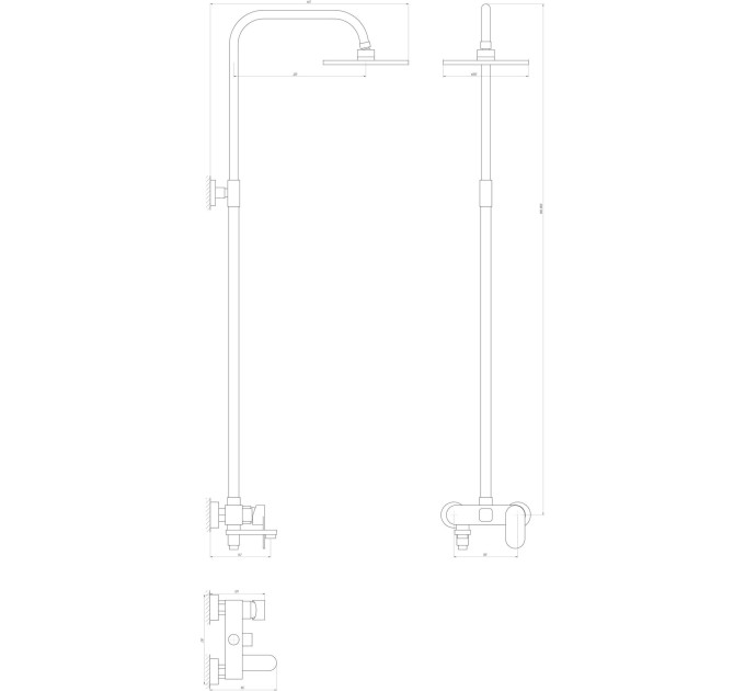 Душова система Globus Lux PRIZMA VAN-DS0010