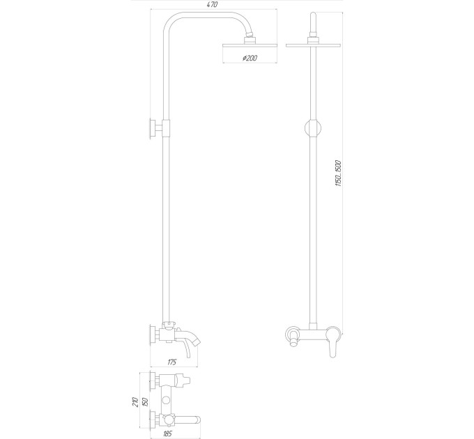 Душова система Globus Lux SOLLY VAN-GLSO-0001