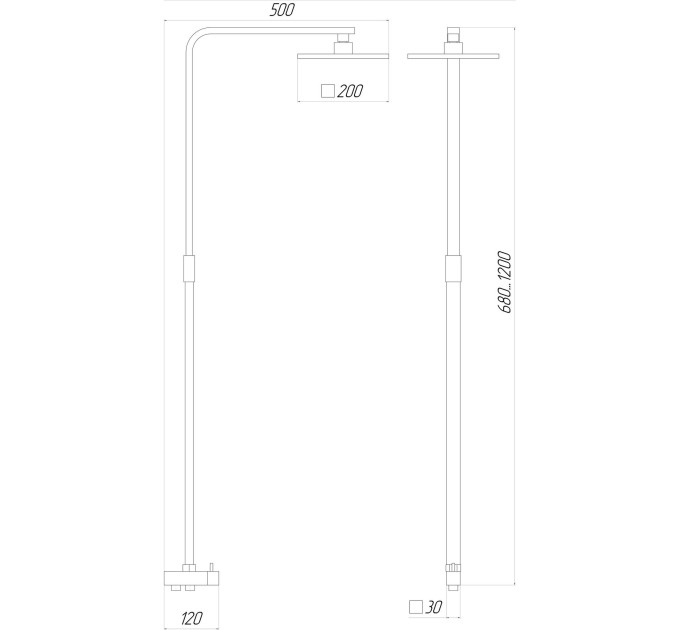 Душова колона Globus Lux MILANO GL-BAR-0707