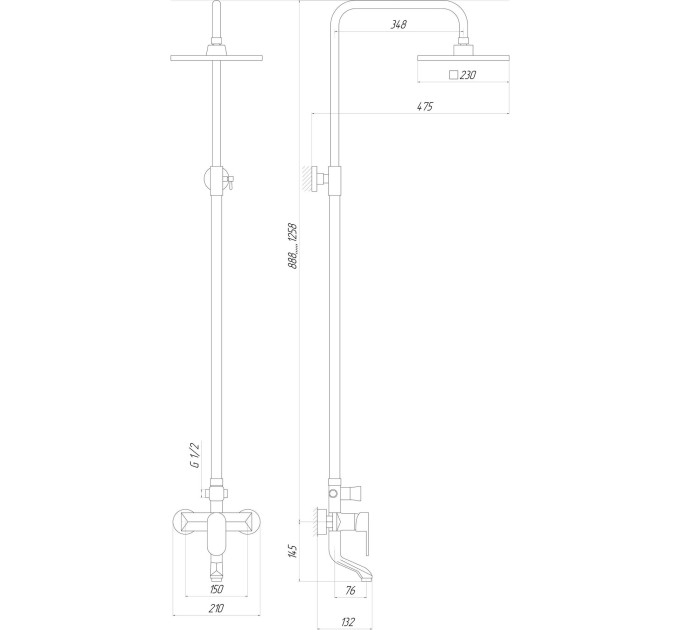 Душова система Globus Lux ONTARIO DS-006A