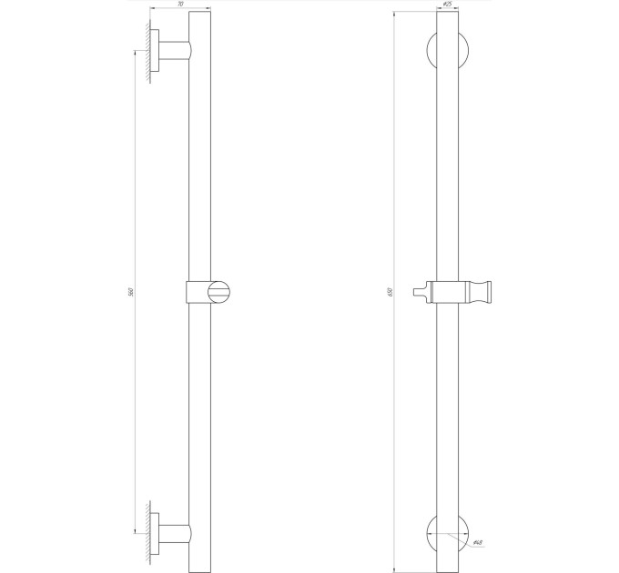 Душова стійка Globus Lux SUS-1106