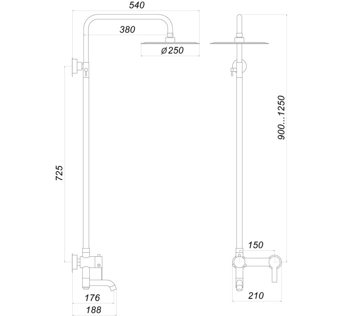 Душова система Globus Lux ALPEN SBT1-SH-02