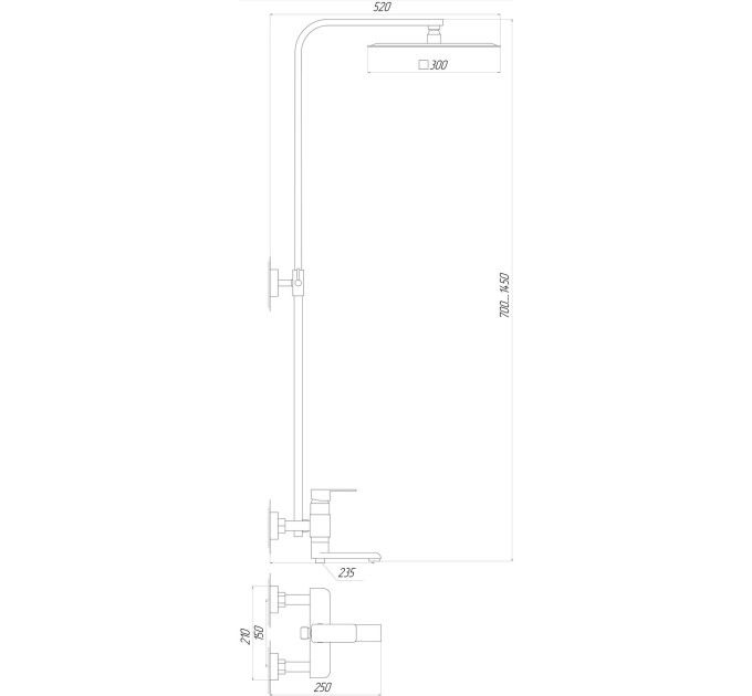 Душова система Globus Lux MILANO GLM-0007