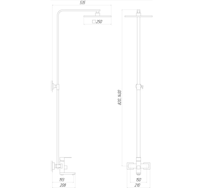 Душова система Globus Lux SICILIA VAN-SBQ-SH-02