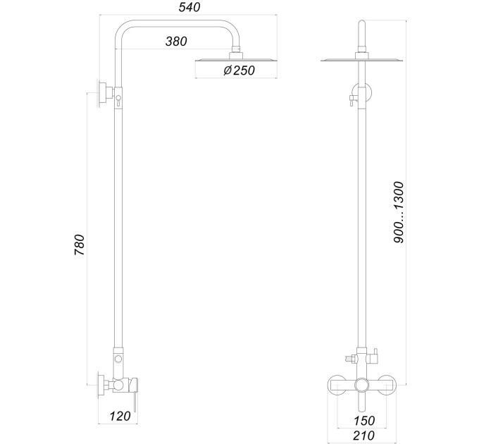 Душова система Globus Lux WIEN SBT2-SH-05