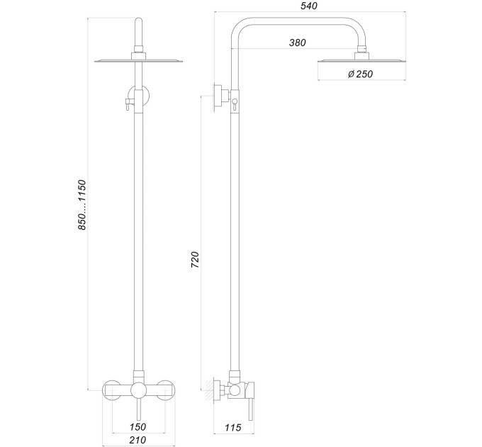 Душова система Globus Lux ALPEN S-SH-105