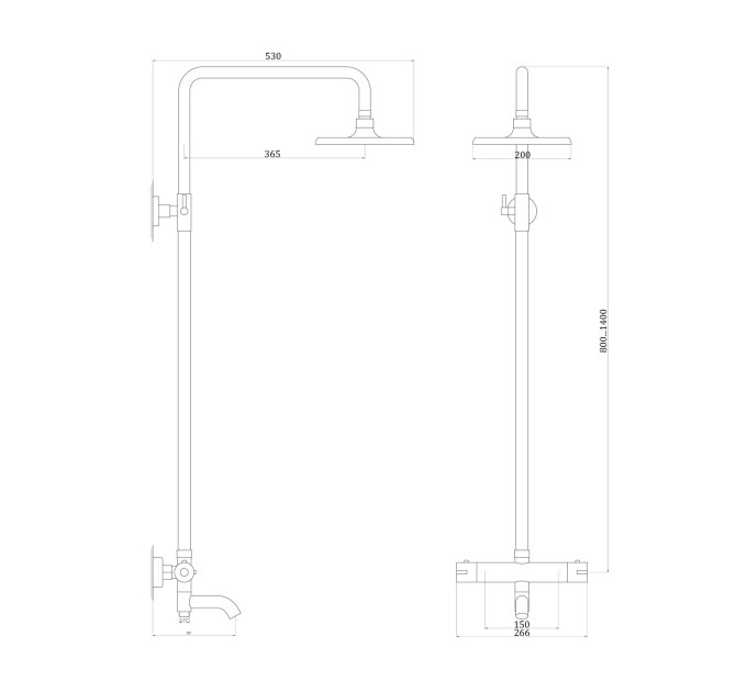 Душова система Globus Lux Termostatic R GDS-0041T