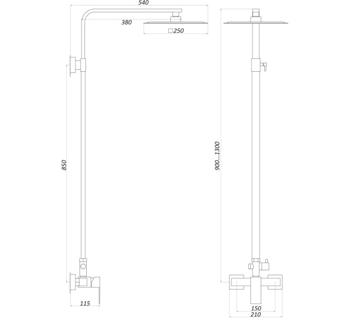 Душова система Globus Lux SICILIA SBQ-SH-125