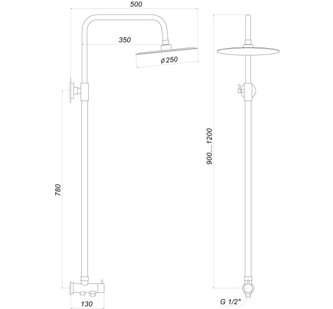 Душова колона Globus Lux ALPEN SB-BAR-0101