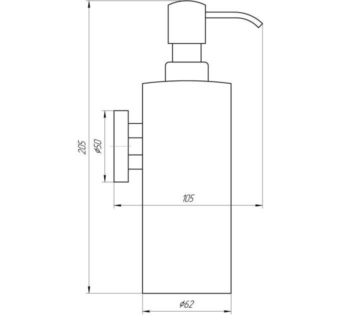 Дозатор рідкого мила Globus Lux SS 8432  SUS304