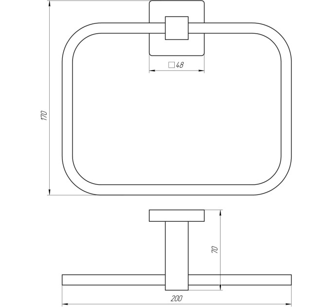 Тримач рушників Globus Lux SQ 9407 SUS304