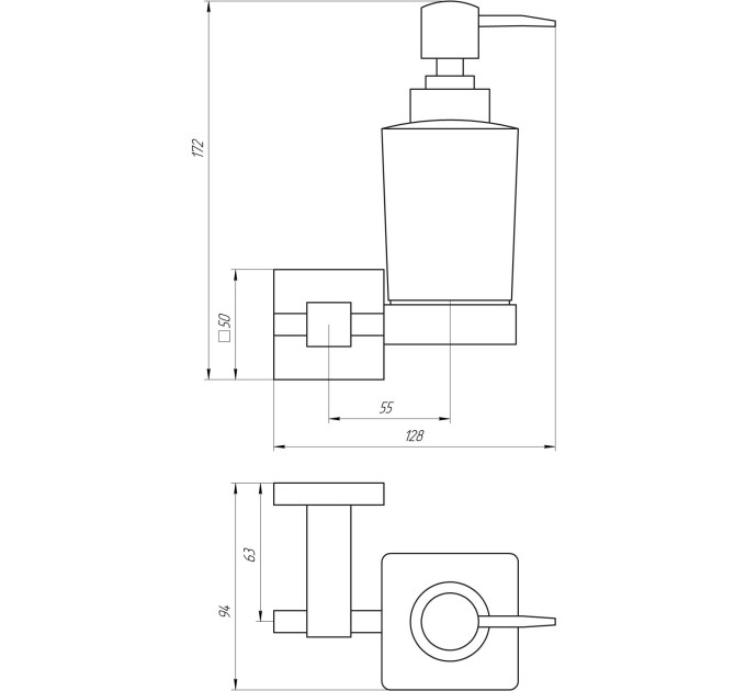 Дозатор рідкого мила Globus Lux SQ 9433