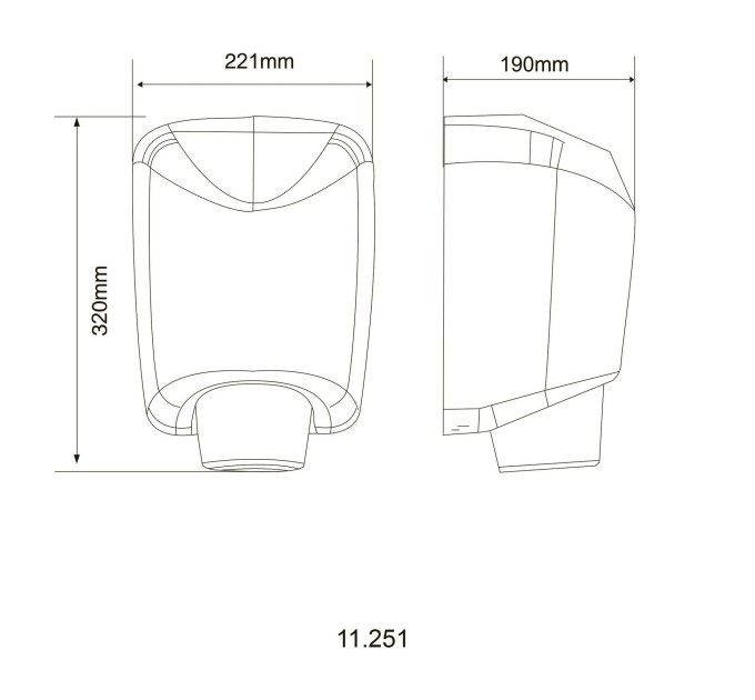 Сушарка для рук HOTEC 11.251 ABS White