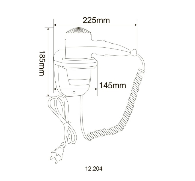 Фен HOTEC 12.204 ABS White