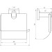 Тримач для туалетного паперу Globus Lux BQ9410 чорний матовий SUS304