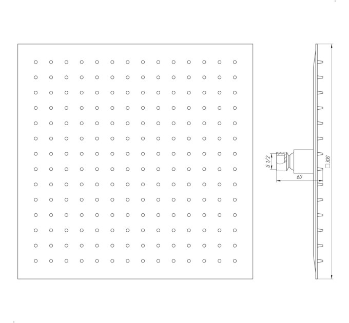 Душова лійка Globus Lux ST-0300-Q-BB