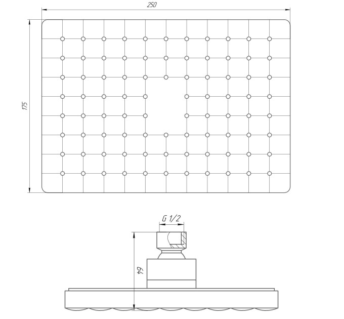 Душова лійка Globus Lux SD-002-25-BB