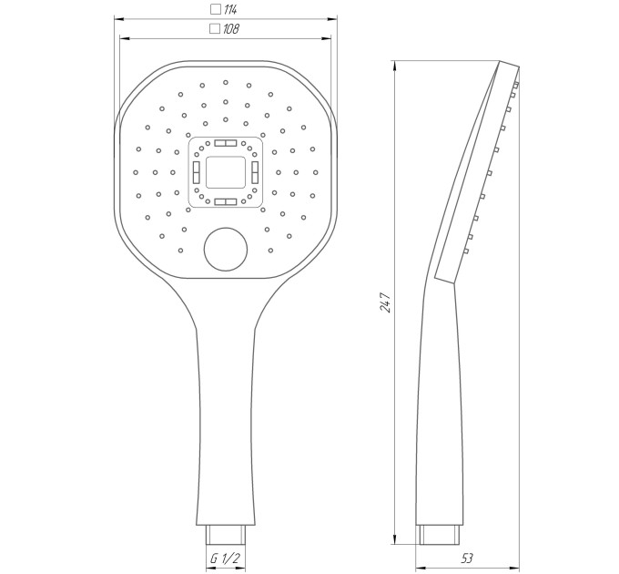 Душова лійка Globus Lux NS-003-BB