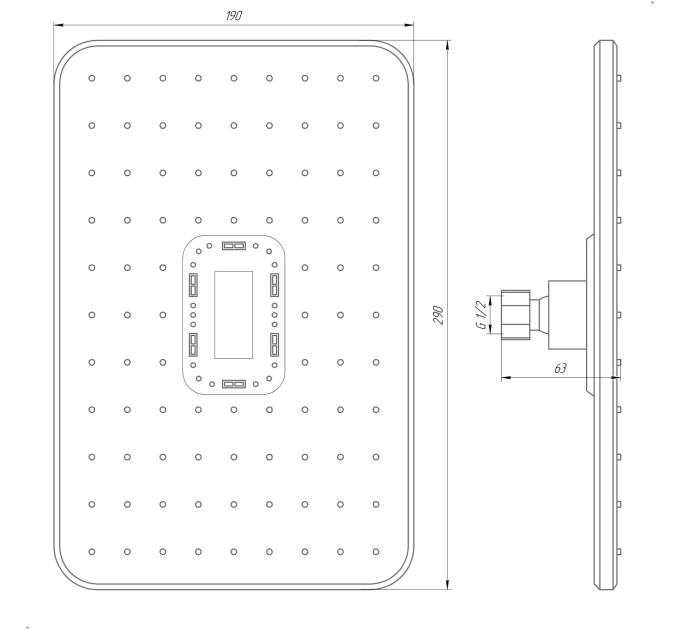 Душова лійка Globus Lux SD-003-30-BB