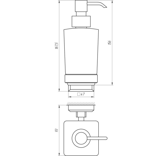 Дозатор рідкого мила TOPAZ TKB 9933A-BL чорний