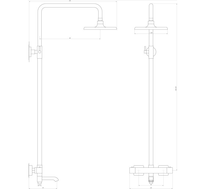 Душова система Globus Lux Termostatic R GLA-0041T-BB