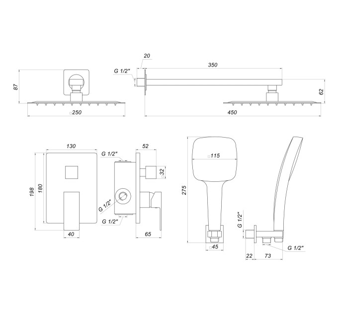 Душова система Globus Lux SMART GLM-205-BB