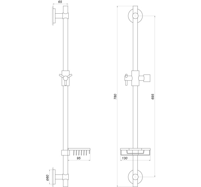 Душова стійка Dishi T1107-1C