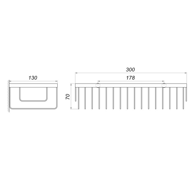 Полиця одинарна Globus Lux SQ9499