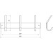 Планка з гачками Globus Lux BQ9435-3 чорна матова SUS304