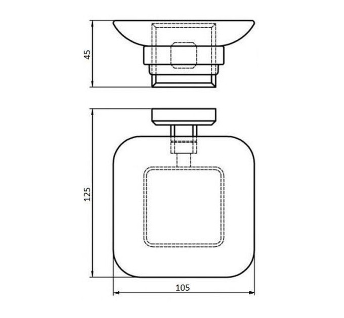 Мильниця одинарна Globus Lux BQ9408 чорна матова SUS304