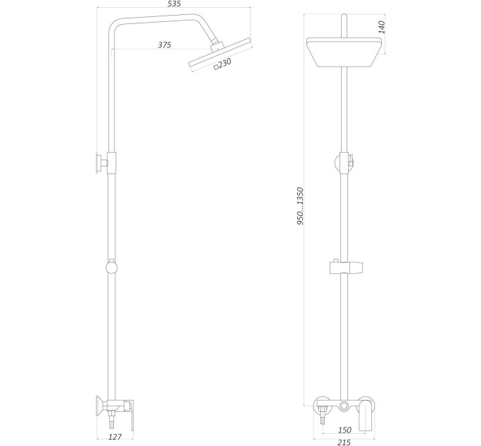 Душова система Globus Lux LAGUNA GLA-0005N-10-BB