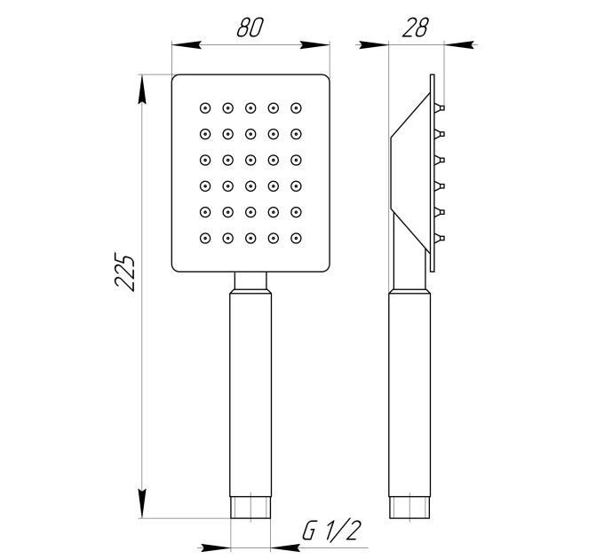 Душова лійка Globus Lux SUS-001Q-BB