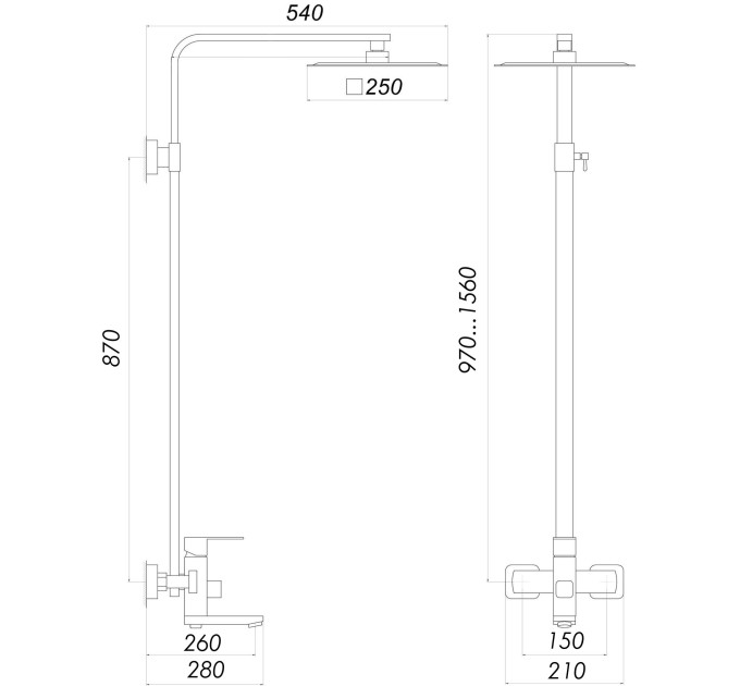 Душова система Globus Lux SICILIA PLUS-SBQ-SH-02-304