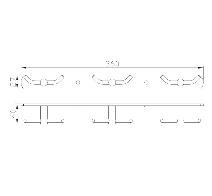 Планка з гачками Perfect Sanitary Appliances SP 8135