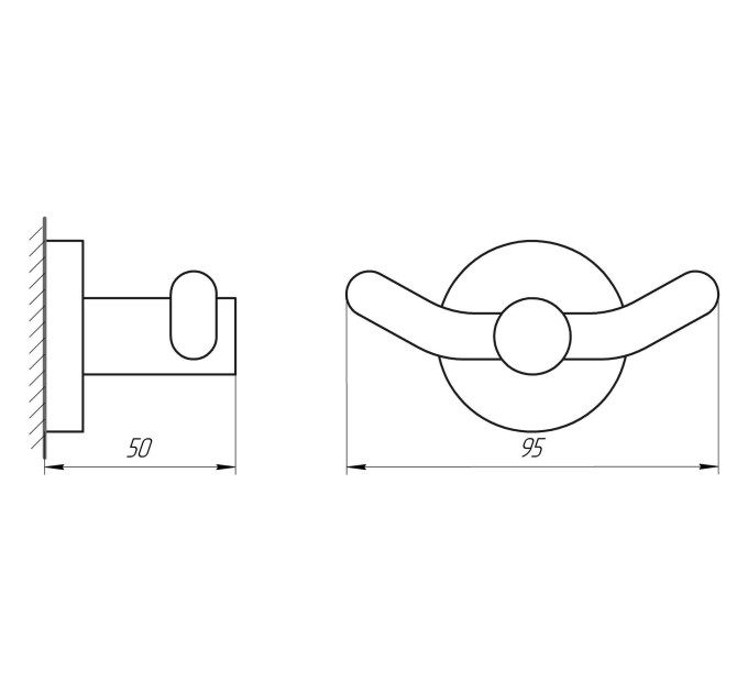 Гачок подвійний Perfect Sanitary Appliances SP 8125