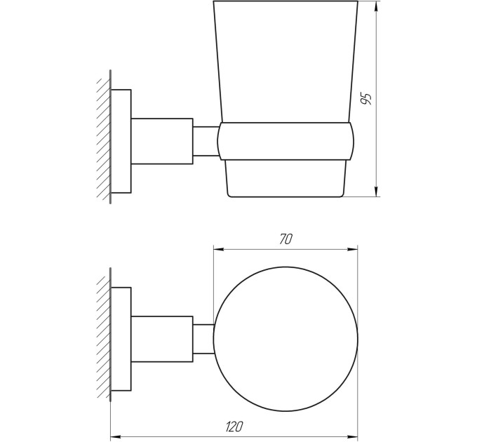 Стакан одинарний Perfect Sanitary Appliances SP 8121