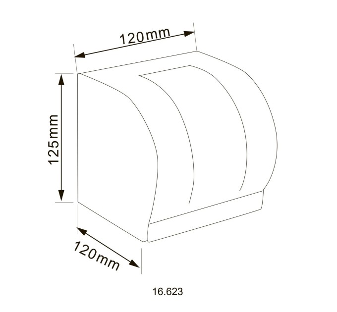 Тримач туалетного паперу HOTEC 16.623а з кришкою, (122*120*126mm) Stainless Steel