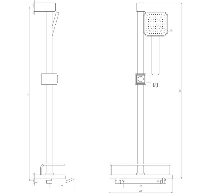 Душова стійка Dishi L116-TP-KIT