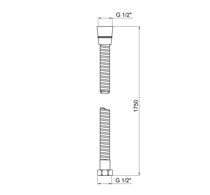 Шланг Lidz Niagara 01 1,75 м LDNIA01CRM22148 Chrome