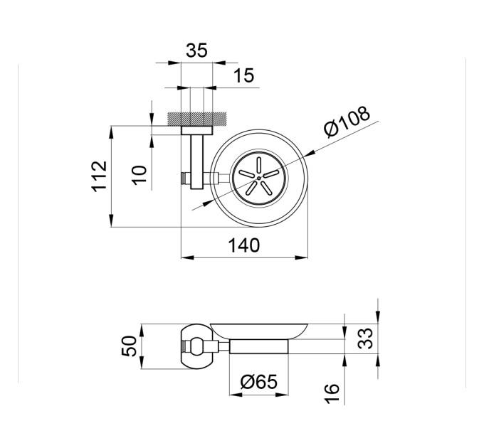 Мильниця Qtap Liberty настінна QTLIBANT1159 Antic Bronze