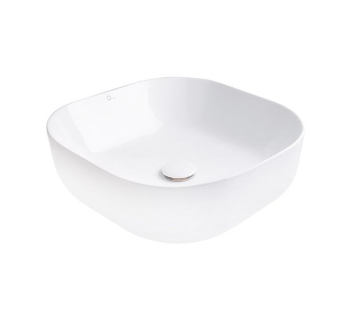 Раковина-чаша Qtap Kolibri 430х430х150 White з донним клапаном QT1011K396W