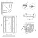 Душовий бокс Lidz Tani SB90x90.SAT.HIGH.GR, скло тоноване 4 мм