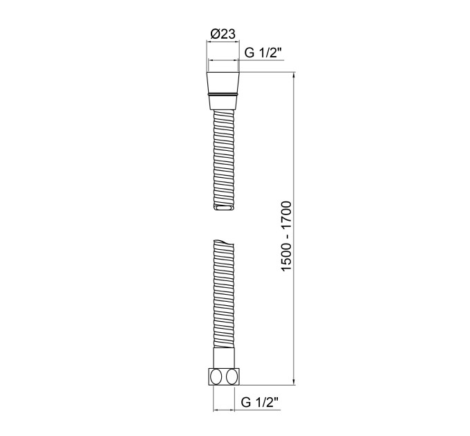 Шланг Lidz Niagara 06 1,5-1,7 м LDNIA06CRM35454 Chrome