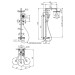 Душова система універсальна Qtap Sloup на три споживача (з виливом) з полицею QTSL51105OGC Chrome